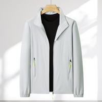 Vestes bomber sportives imperméables légères pour hommes avec logo personnalisé, col montant, pour entraînement en équipe