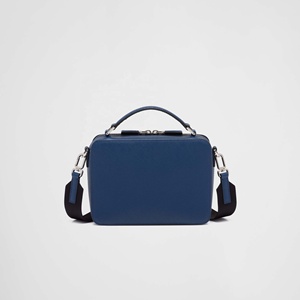 Sac à main en cuir Saffiano avec Logo personnalisé pour <span class=keywords><strong>homme</strong></span>, <span class=keywords><strong>sacoche</strong></span> à bandoulière avec fermeture éclair, <span class=keywords><strong>bleu</strong></span> <span class=keywords><strong>marine</strong></span> - Product Image 4