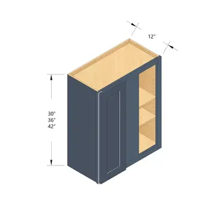 خزانة مطبخ بتصاميم للأبواب صندوق بدرج من الخشب الصلب
