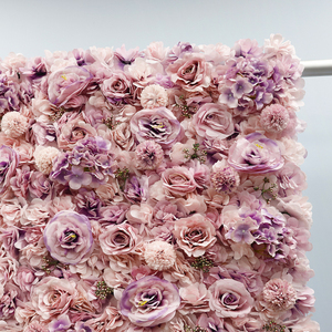 Panel de Pared de Flores de Rosa de Seda Artificial, Fondo Floral Rosa para Bodas, Despedidas de Soltera, Fiestas de Cumpleaños, Cabinas de Fotos - Product Image 2