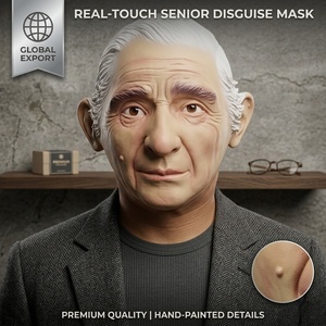 Máscara de Látex de <span class=keywords><strong>Hombre</strong></span> Mayor con Detalles Realistas, Cabello Blanco, para Halloween, Cosplay, Fiestas Temáticas, Bromas y Disfraces Divertidos - Product Image 1