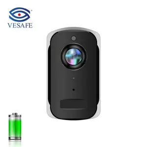 Vesafe高品質屋内用小型屋外安全防水ソーラーカメラバッテリーカマラcctv ip wifi 1080 1080p 2MP hdカメラ