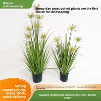 Tanaman Hijau Buatan Rumput Hari Cerah Tanaman Pot 70/90/120cm Dekorasi Ruang Tamu Pusat Perbelanjaan Rumput Bawang Bonsai