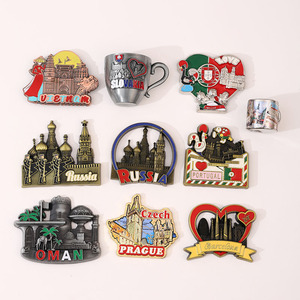 Imanes de nevera estilo vintage al por mayor OEM, recuerdos de viaje de lugares emblemáticos de todo el mundo - Product Image 2