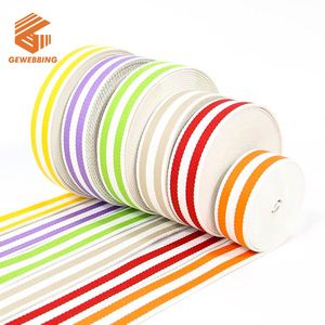 Heavy Weight Red White Striped <b>Webbing</b> Fabric Belt 40mm Cotton <b>Webbing</b> for Purse Handbag Costumes Casual Dresses - Product Image 3