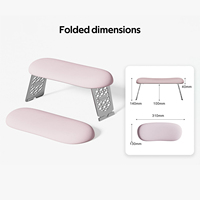 Repose-bras pliable pour table de manucure, coussin de soutien confortable pour les mains, oreiller pour les mains pour les techniciennes en ongles