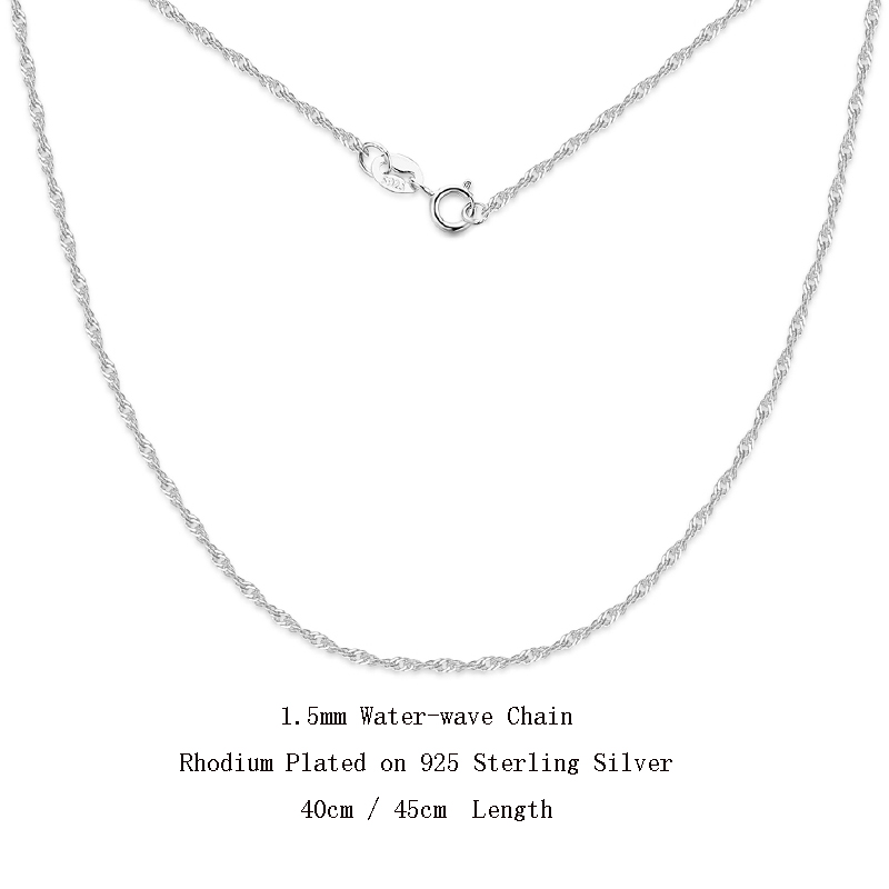 Silver-1.5mm Water-wave Chain