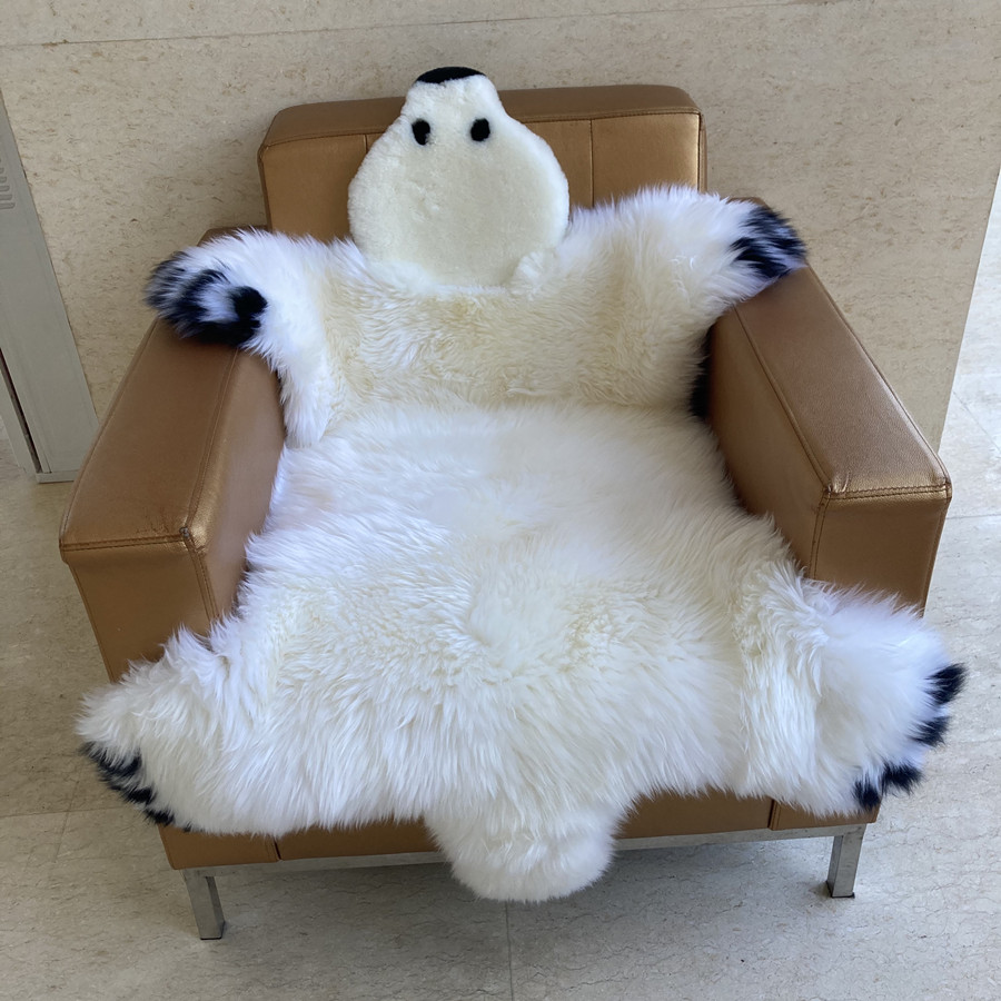Tappeto Morbido A Forma Di Orso 1,4 X 1,8 M – Finta Pelliccia Di Pecora – Per Cameretta, Soggiorno E Camera Da Letto