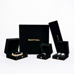 Caja de Joyería de Terciopelo con Logotipo Personalizado al por Mayor, Organizador de Anillos en Oferta - Product Image 2