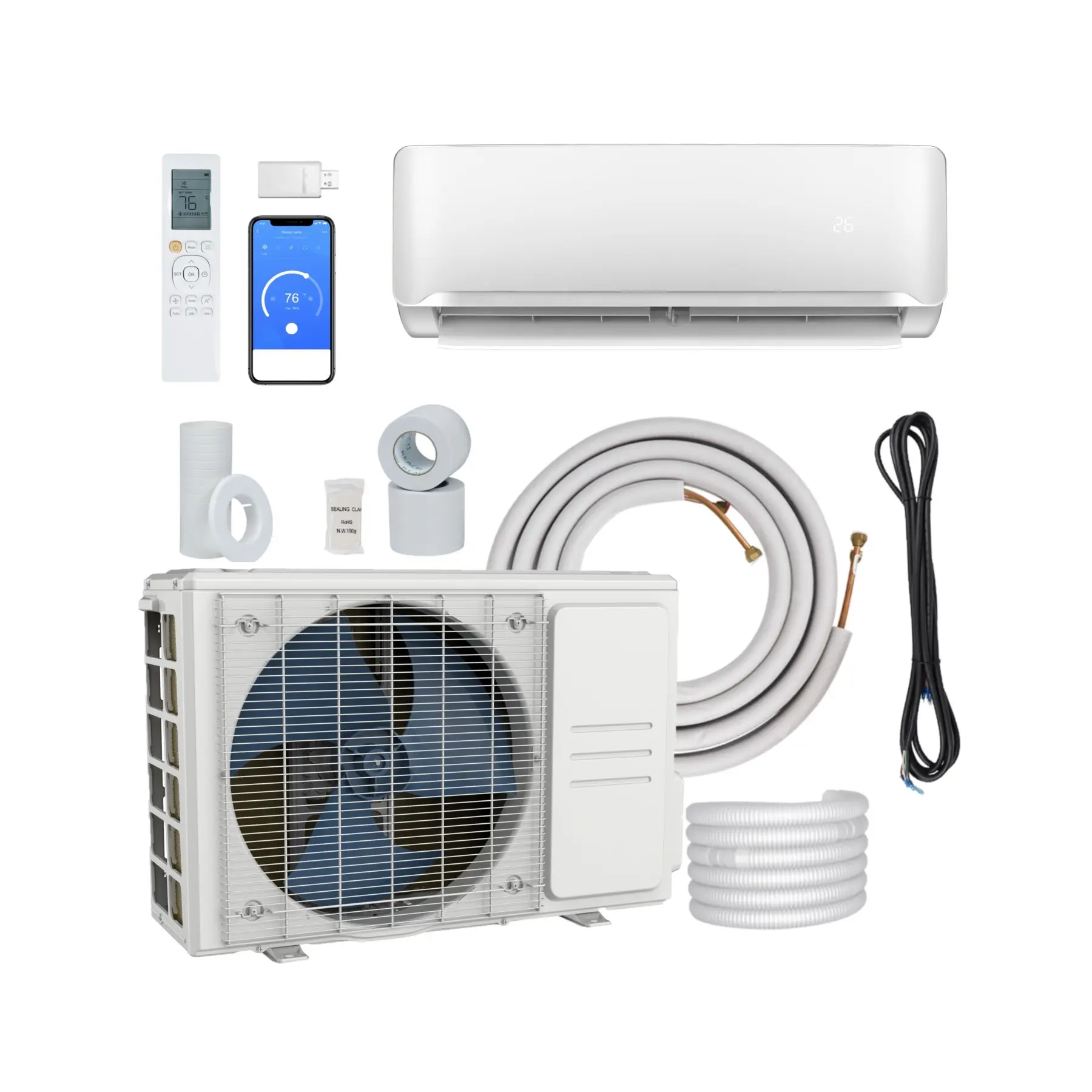 Climatiseur Split Inverter marché américain Cool et chaleur R410a 60hz climatisation murale Split climatisation