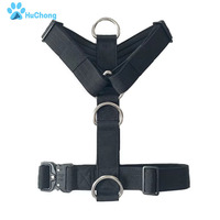 Harnais pour chien TRI anti-traction rembourré en néoprène doux avec boucle en métal tactique robuste réglable