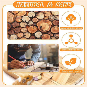 Tigelas de Madeira Ecológicas para Hamsters, Interativas, para Esconderijos e Brincadeiras Educativas - Product Image 3