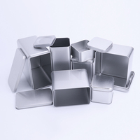 Boîte à bonbons rectangulaire en fer blanc, boîtes métalliques, pot d'emballage pour thé imprimé à l'écran