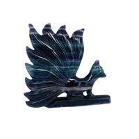 Vente en gros cristal naturel coloré fluorite renard à neuf queues décoration de bureau en cristal sculpté