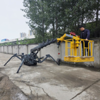 Grue araignée compacte de haute qualité de 2 tonnes avec télécommande hydraulique pour l'entretien des toitures