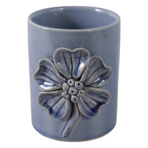 Organisateur de bureau en céramique florale, petit porte-stylos, accessoire de rangement pour le bureau - Product Image 1