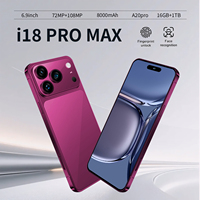 Nouveau Téléphone 2026 18 Pro Max Vente en Gros Original Débloqué 5G LTE HD 7.3" 16+1TB Smartphone Android 15