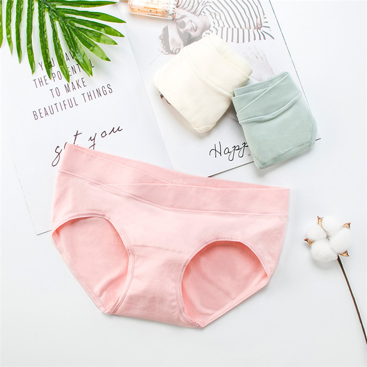 Женское нижнее белье, ледяное шелковое удобное бесшовное нижнее белье для беременных с низкой талией, V-образным вырезом