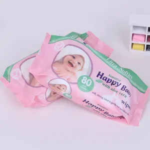 De alta calidad mejor venta bebé toallitas húmedas con Aloe Vera, vitamina A y vitamina E, fabricante de China