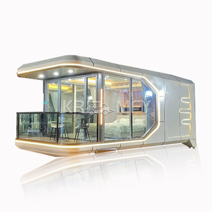 Maison conteneur capsule spatiale au design moderne, étanche, écologique, portable, maison mobile préfabriquée en structure acier pour hôtel - Product Image 4