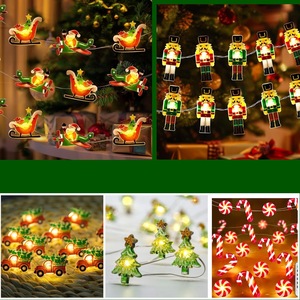 Christmas Santa Sleigh Plane <b>LED</b> <b>Light</b> Strings Warm White Indoor Outdoor Decoration 2700K Plastic IP44 - Product Image 3