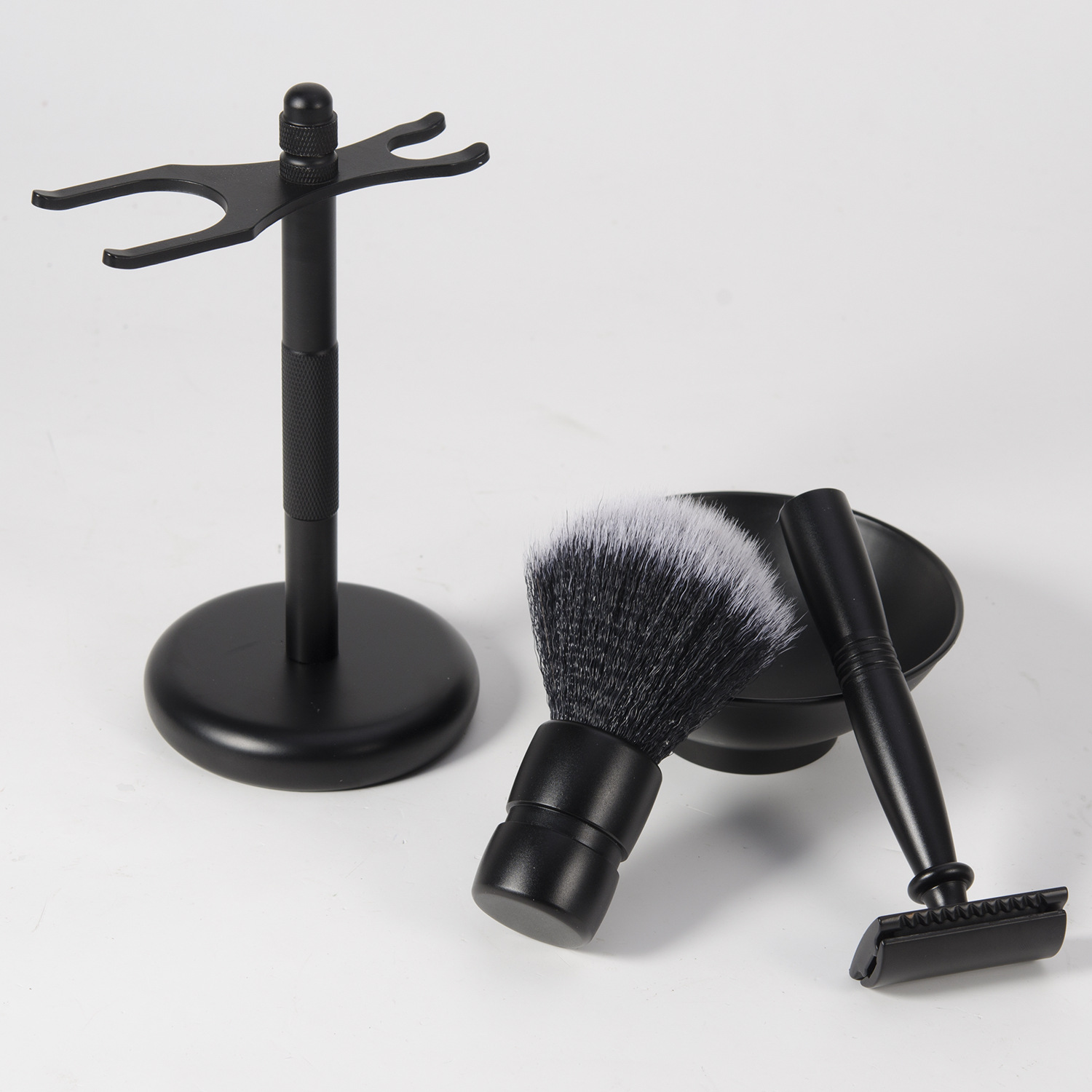 Роскошный Мужской винтажный набор для ухода за бритьем, ручная двухсторонняя Безопасная бритва, роскошный держатель-подставка, кисть для бритья барсука, миска для мыла