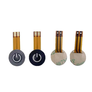 Teclado de interruptor de membrana de cúpula de metal de un solo botón redondo de electrónica inteligente con autoadhesivo - Product Image 6