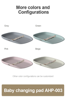 Couverture de matelas à langer portable Aibedo Softy en mousse PU profilée, multicolore, pratique, pour bébés de 3 à 60 mois