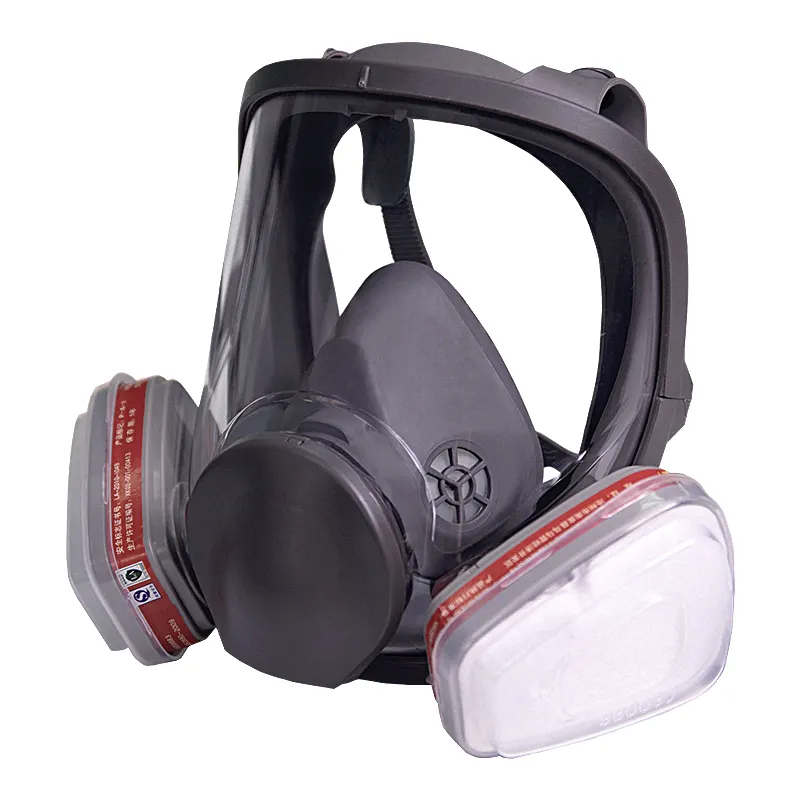 Promotie Fabriek Full Face Gas Masker Maskers Cartridge Dubbele Filter Beschermende Chemische Gas