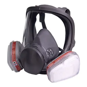 Promotion factory full face gas mask respirators cartridge double filter protective chemical gas