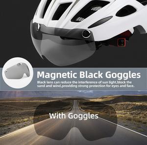 Casque de vélo Basecamp avec feu arrière détachable, lunettes magnétiques, léger, portable, réglable, pour adultes, hommes, femmes, montagne, route - Product Image 3