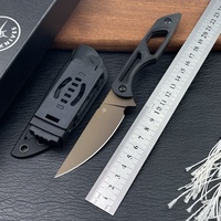 Couteau à lame fixe en acier M390 personnalisable manche en acier intégral manche G10 couteau de chasse tactique pour cadeau d'homme