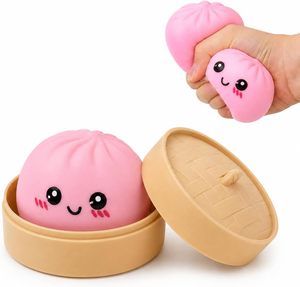 Balle anti-stress personnalisable en forme de dumpling, gadget de décompression esthétique pour bureau, souple, faite à la main, pour adultes, soulagement de l'anxiété - Product Image 1