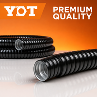 Conduit métallique plastifié GB, tube ondulé ignifuge, protection de câble en acier pour fil électrique automobile