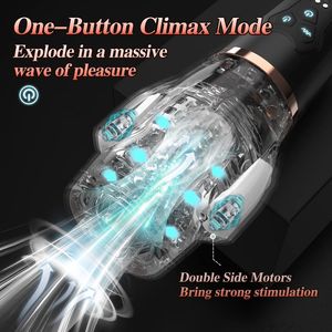 Freihändiger, wiederaufladbarer, rotierender und stoßender Vibrator mit 10 starken Vibrationsstufen, wasserdicht, für längere Sexdauer, männlicher Vibrator, Masturbationsbecher - Product Image 6