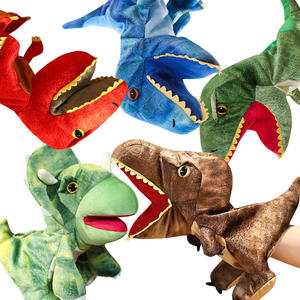 Anpassbare Frühkindliche Bildungsspielzeug Triceratops Dinosaurier Plüsch-Handpuppe Kuscheltier Superweiche PP-Baumwollfüllung Netzfutter Geburtstagsgeschenk - Product Image 4