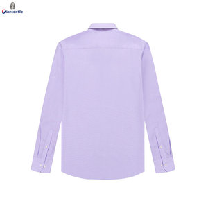 Envío listo para hombres sólido púrpura Mini camisas a cuadros 100% algodón antiarrugas sin hierro transpirable camisas <span class=keywords><strong>de</strong></span> <span class=keywords><strong>vestir</strong></span> formales <span class=keywords><strong>de</strong></span> un solo pecho - Product Image 2