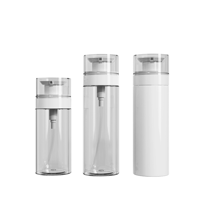Bouteille cosmétique de luxe avec bouton-poussoir intégré et paille, en plastique sans BPA, anti-fuite, avec couvercle à paille à pression, pour huiles de luxe