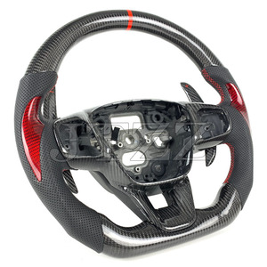 Pour <span class=keywords><strong>Ford</strong></span> <span class=keywords><strong>Focus</strong></span> MK4 volant en Fiber de carbone ST <span class=keywords><strong>RS</strong></span> 2015 2016 2017 2018 2019 volant avec palettes de changement de vitesse accessoires de voiture - Product Image 2