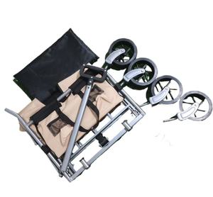 Chariot de siège pliable avec deux sièges amovibles et lavables pour voyager et l'extérieur <span class=keywords><strong>lit</strong></span> pratique - Product Image 6