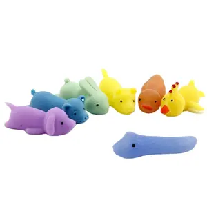 Sevimli yumuşak Tpr hayvanlar Flinger sapan saldırı el stres kabartma yenilik kapsül oyuncaklar küçük çocuk oyuncakları