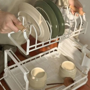 Escurridor de platos multifuncional para cocina, para platos, palillos, gabinetes, caja de almacenamiento doméstica, fregadero, doble capa - Product Image 3