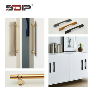 Puxadores Modernos Pretos de Liga de Alumínio para Portas de Armário, Gavetas e Móveis de Cozinha, Quarto, Cômoda e Sala de Estar, Ferragens para Vila - Product Image 6