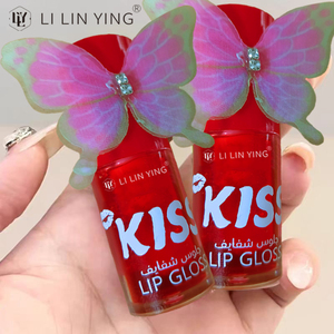 Hot-bán Chất lượng cao son bóng, chất lỏng không thấm nước, Vegan Son dưỡng môi, thời trang Bướm thiết kế, tự-thuộc sở hữu thương hiệu son bóng - Product Image 1