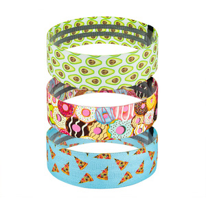 Set di Fasce di Resistenza in Tessuto di Poliestere per Glutei e Corpo (Donut/Pizza/Avocado) - Design Portatile a Cerchio per Fitness - Product Image 1