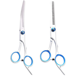 2 piezas Ciseaux De Toilettage Professionnels Pour Chiens Et Chats En Acier Inoxydable, Avec Embouts De - Product Image 1