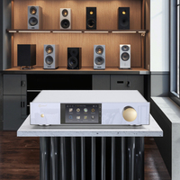 Lecteur audio Hi-Fi Eweat DMP60 en aluminium argenté avec écran rétro, entrée USB et sortie HD silencieuse, fabriqué en alliage d'aluminium