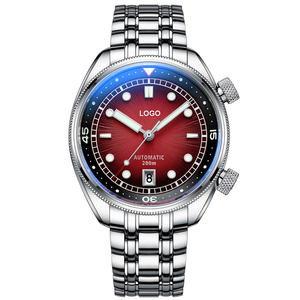 Montre de plongée automatique à compresseur, design personnalisé 40 mm, étanche 200 m, alimentée par un mouvement NH35A. Bague intérieure rotative bidirectionnelle - Product Image 1