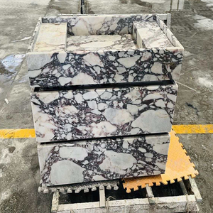 Meuble de cuisine en marbre <span class=keywords><strong>Volia</strong></span> naturel sur mesure, nouveau design, îlot indépendant avec tiroirs en marbre - Product Image 5