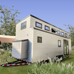 Casa piccola portatile moderna su ruote piccola casa <span class=keywords><strong>con</strong></span> 2 camere da letto prefabbricata casa Mobile <span class=keywords><strong>con</strong></span> telaio in acciaio leggero - Product Image 1
